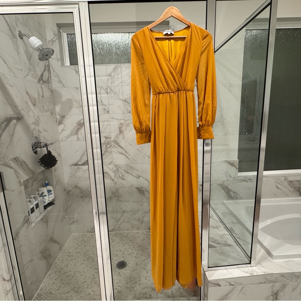 Baltic Born Mustard Long Sleeve Dress